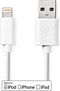Nedis Lightning Kabel - USB 2.0 - Apple Lightning 8-Pins - USB-A Male - 480 Mbps - Vernikkeld - 1.00 m - Rond - PVC - Wit - Doos