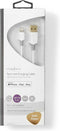 Nedis Lightning Kabel - USB 2.0 - Apple Lightning 8-Pins - USB-A Male - 480 Mbps - Verguld - 2.00 m - Rond - PVC - Grijs / Wit - Doos