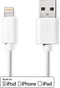 Nedis Lightning Kabel - USB 2.0 - Apple Lightning 8-Pins - USB-A Male - 480 Mbps - Vernikkeld - 2.00 m - Rond - PVC - Wit - Label