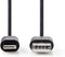 Nedis Lightning Kabel - USB 2.0 - Apple Lightning 8-Pins - USB-A Male - 480 Mbps - Vernikkeld - 2.00 m - Rond - PVC - Zwart - Label