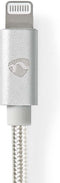 Nedis Lightning Kabel - USB 2.0 - Apple Lightning 8-Pins - USB-A Male - 480 Mbps - Verguld - 1.00 m - Rond - Gevlochten / Nylon - Aluminium - Cover Window Box