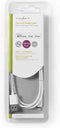 Nedis Lightning Kabel - USB 2.0 - Apple Lightning 8-Pins - USB-A Male - 480 Mbps - Vernikkeld - 1.00 m - Rond - PVC - Wit - Doos