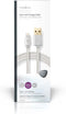 Nedis Lightning Kabel - USB 2.0 - Apple Lightning 8-Pins - USB-A Male - 480 Mbps - Verguld - 2.00 m - Rond - Gevlochten / Nylon - Aluminium - Cover Window Box