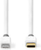 Nedis Lightning Kabel - USB 2.0 - Apple Lightning 8-Pins - USB-C Male - 480 Mbps - Verguld - 1.00 m - Rond - PVC - Wit - Doos