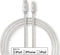 Nedis Lightning Kabel - USB 2.0 - Apple Lightning 8-Pins - USB-C Male - 480 Mbps - Verguld - 1.00 m - Rond - Gevlochten / Nylon - Aluminium / Zilver - Cover Window Box