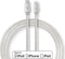Nedis Lightning Kabel - USB 2.0 - Apple Lightning 8-Pins - USB-C Male - 480 Mbps - Verguld - 2.00 m - Rond - Gevlochten / Nylon - Aluminium - Cover Window Box