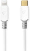 Nedis Lightning Kabel - USB 2.0 - Apple Lightning 8-Pins - USB-C Male - 480 Mbps - Verguld - 2.00 m - Rond - PVC - Wit - Window Box