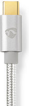 Nedis Lightning Kabel - USB 2.0 - Apple Lightning 8-Pins - USB-C Male - 480 Mbps - Verguld - 2.00 m - Rond - Gevlochten / Nylon - Aluminium - Cover Window Box
