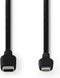 Nedis Lightning Kabel - USB 2.0 - Apple Lightning 8-Pins - USB-C Male - 480 Mbps - Vernikkeld - 1.00 m - Rond - PVC - Zwart - Doos