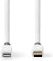 Nedis Lightning Kabel - USB 2.0 - Apple Lightning 8-Pins - USB-C Male - 480 Mbps - Verguld - 2.00 m - Rond - PVC - Wit - Window Box