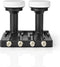 Nedis LNB - Quad Monoblock 6° - Outputs: 4x F-connector - Ruisbereik: 0.85 dB - Conversiewinst: 52 - 67 dB - Zwart - Geschikt voor: Astra+ / Hotbird