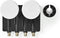 Nedis LNB - Quad Monoblock 6° - Outputs: 4x F-connector - Ruisbereik: 0.85 dB - Conversiewinst: 52 - 67 dB - Zwart - Geschikt voor: Astra+ / Hotbird