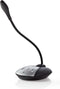 Nedis Microfoon - Gebruikt voor: Desktop / Notebook - Bedraad - USB-A Male - Aan/uit knop - Koptelefoonoutput