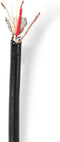 Nedis Microfoonkabel - 2 x 0.25 mm² - Koper - 100.0 m - Rond - PVC - Zwart - Rol