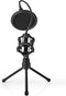 Nedis Microfoonstandaard - V-vorm - Diameter houder: Minder dan 40 mm mm - ABS / Metaal - Zwart