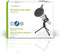 Nedis Microfoonstandaard - V-vorm - Diameter houder: Minder dan 40 mm mm - ABS / Metaal - Zwart