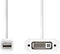 Nedis Mini DisplayPort-Kabel - DisplayPort 1.2 - Mini-DisplayPort Male - DVI-I 24+5-Pins Female - 21.6 Gbps - Vernikkeld - 0.20 m - Rond - PVC - Wit - Polybag
