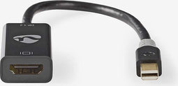 Nedis Mini DisplayPort-Kabel - DisplayPort 1.2 - Mini-DisplayPort Male - HDMI Output - 21.6 Gbps - Verguld - 0.20 m - Rond - PVC - Antraciet - Window Box