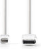 Nedis Mini DisplayPort-Kabel - DisplayPort 1.2 - Mini-DisplayPort Male - DisplayPort Male - 21.6 Gbps - Vernikkeld - 2.00 m - Rond - PVC - Wit - Envelop