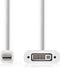 Nedis Mini DisplayPort-Kabel - DisplayPort 1.2 - Mini-DisplayPort Male - DVI-I 24+5-Pins Female - 21.6 Gbps - Vernikkeld - 0.20 m - Rond - PVC - Wit - Polybag