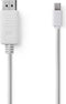 Nedis Mini DisplayPort-Kabel - DisplayPort 1.2 - Mini-DisplayPort Male - DisplayPort Male - 21.6 Gbps - Vernikkeld - 2.00 m - Rond - PVC - Wit - Envelop