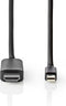 Nedis Mini DisplayPort-Kabel - DisplayPort 1.4 - Mini-DisplayPort Male - HDMI Connector - 48 Gbps - Vernikkeld - 2.00 m - Rond - PVC - Zwart - Blister