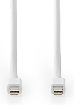 Nedis Mini DisplayPort-Kabel - DisplayPort 1.4 - Mini-DisplayPort Male - Mini-DisplayPort Male - 48 Gbps - Vernikkeld - 2.00 m - Rond - PVC - Wit - Blister