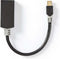 Nedis Mini DisplayPort-Kabel - DisplayPort 1.4 - Mini-DisplayPort Male - HDMI Output - 48 Gbps - Verguld - 0.20 m - Rond - PVC - Antraciet - Polybag