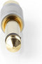 Nedis Mono-Audioadapter - 6,35 mm Male - RCA Female - Verguld - Recht - Metaal - Zilver - 1 Stuks - Doos
