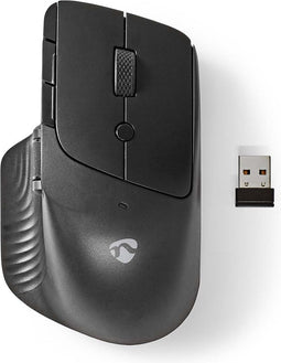 Nedis Muis - Draadloos - 800 / 1200 / 1600 dpi - Instelbare DPI - Aantal knoppen: 6 - Rechtshandig