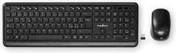 Nedis Muis en Toetsenbord - Set - Draadloos - Muis- en toetsenbordverbinding: USB - 800 / 1200 / 1600 dpi - Instelbare DPI - QWERTY - Italiaans