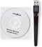 Nedis Netwerk-Dongel - Wi-Fi - AC600 - 2.4/5 GHz (Dual Band) - USB2.0 - Wi-Fi-snelheid totaal: 600 Mbps - Windows 10 / Windows 7 / Windows 8