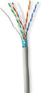 Nedis Netwerk Kabel Rol - CAT6 - Solid - F/UTP - CCA - 305.0 m - Binnenshuis - Rond - PVC - Grijs - Trekdoos