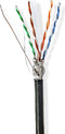 Nedis Netwerk Kabel Rol - CAT6 - Solid - S/FTP - CCA - 100.0 m - Buitenshuis - Rond - PE - Zwart - Trekdoos