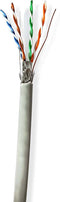 Nedis Netwerk Kabel Rol - CAT6 - Solid - S/FTP - CCA - 100.0 m - Binnenshuis - Rond - PVC - Grijs - Trekdoos