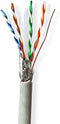 Nedis Netwerk Kabel Rol - CAT6 - Solid - S/FTP - CCA - 305.0 m - Binnenshuis - Rond - PVC - Grijs - Trekdoos