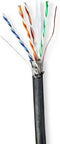 Nedis Netwerk Kabel Rol - CAT6 - Solid - S/FTP - Koper - 100.0 m - Buitenshuis - Rond - PE - Zwart - Trekdoos