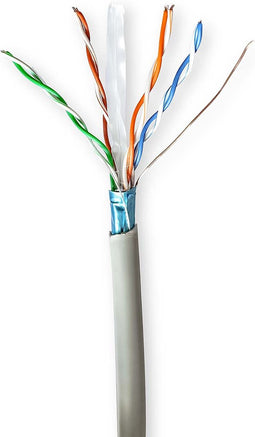 Nedis Netwerk Kabel Rol - CAT6 - Stranded - F/UTP - CCA - 50.0 m - Binnenshuis - Rond - PVC - Grijs - Trekdoos