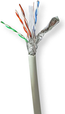 Nedis Netwerk Kabel Rol - CAT6 - Stranded - S/FTP - Koper - 305.0 m - Binnenshuis - Rond - LSZH - Grijs - Trekdoos