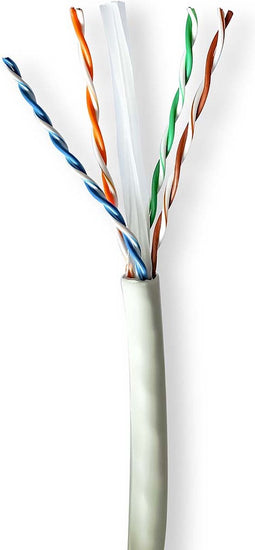 Nedis Netwerk Kabel Rol - CAT6a - Solid - U/UTP - Koper - 305.0 m - Binnenshuis - Rond - LSZH - Grijs - Trekdoos