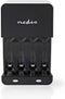 Nedis NiMH-Batterijlader AA / AAA - 1.2 V DC - Druppelladen - Type C (CEE 7/16) - Batterijtype: AA / AAA - Wit / Zwart