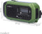 Nedis Noodradio - Draagbaar Model - DAB+ / FM - Batterij Gevoed / Handslinger / Solar Powered / USB Gevoed - Wekker - Groen / Zwart