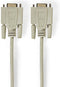 Nedis Nullmodemkabel - D-SUB 9-Pins Female - D-SUB 9-Pins Female - Vernikkeld - 3.00 m - Rond - PVC - Ivoor - Polybag