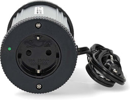 Nedis Omvormer Gemodificeerde Sinusgolf - 12V naar 230V - 150 W - Piekvermogen: 300 W - Sigarettenaansteker - Type F (CEE 7/3) / USB-A - Zilver
