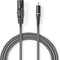 Nedis Ongebalanceerde Audiokabel - XLR 3-Pins Male - RCA Male - Vernikkeld - 1.50 m - Rond - PVC - Donkergrijs - Kartonnen Sleeve