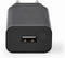 Nedis Oplader - 12 W - Snellaad functie - 1x 2.4 A - Outputs: 1 - USB-A - USB Type-C (Los) Kabel - 1.00 m - Single Voltage Output