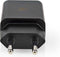 Nedis Oplader - 12 W - Snellaad functie - 1x 2.4 A - Outputs: 1 - USB-A - USB Type-C (Los) Kabel - 1.00 m - Single Voltage Output