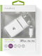 Nedis Oplader - 12 W - Snellaad functie - 1x 2.4 A - Outputs: 1 - USB-A - Lightning 8-Pins (Los) Kabel - 1.00 m - Single Voltage Output