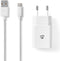 Nedis Oplader - 12 W - Snellaad functie - 1x 2.4 A - Outputs: 1 - USB-A - USB Type-C (Los) Kabel - 1.00 m - Single Voltage Output