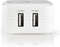 Nedis Oplader - 24 W - Snellaad functie - 2x 2.4 A - Outputs: 2 - 2x USB-A - Geen Kabel Inbegrepen - Single Voltage Output